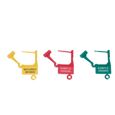 Dickey Mfg Co Plastic Utility / Padlock Seals, Yellow Stock, PK1000 90102A04